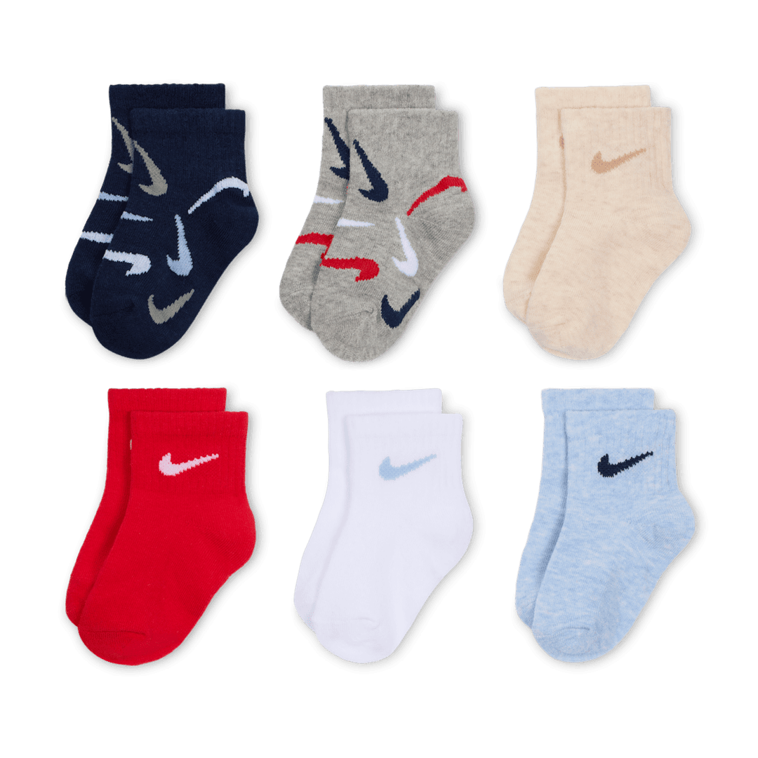Nike Baby Swooshfetti Ankle Socks (6 Pairs)