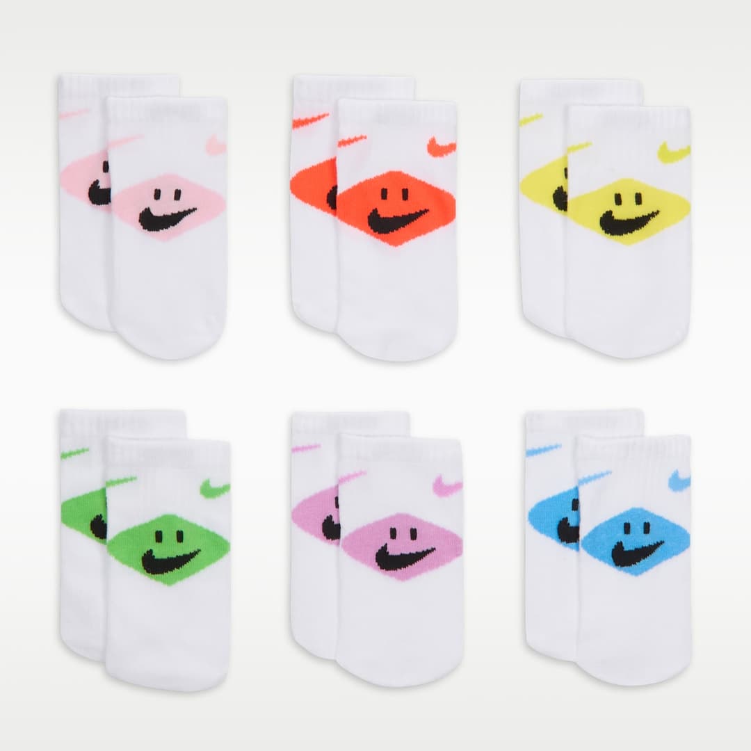Nike Baby Smiley Ankle Socks (6 Pairs)